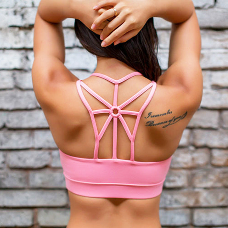Women's Sports Bras Spider Web Beauty Back Fitness Underwear Yoga Vest for Activewear