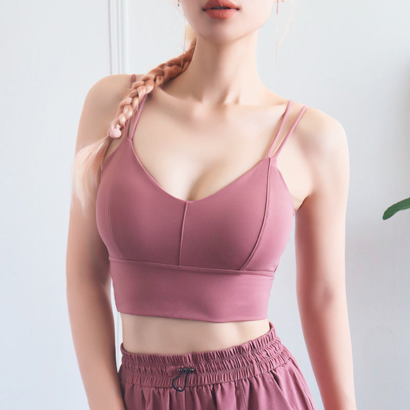 Double Straps Yoga Bra for Ultimate Comfort and Breathable Support