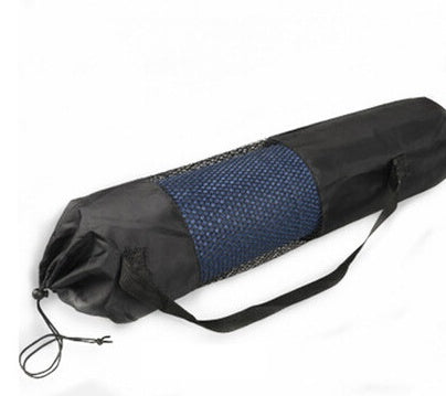 Mesh Yoga Bag Black Portable Carrier with Adjustable Strap | Washable Nylon Tool Bag for Pilates and Yoga (Mat Not Included)