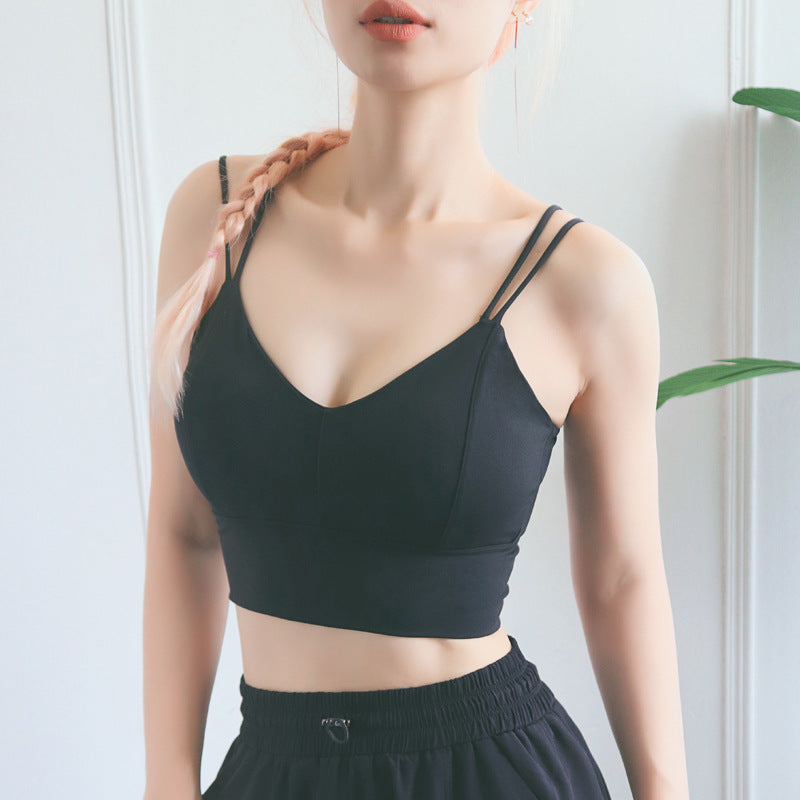 Double Straps Yoga Bra for Ultimate Comfort and Breathable Support